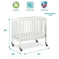 Dream On Me 3in1 Portable Crib, White