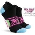 thumbnail image 3 of Tipi Toe Ladies Cushioned Athletic Ankle Socks Value Pack (6 Pairs), 3 of 6