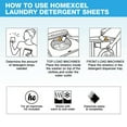 HOMEXCEL Laundry Detergent Sheets Fragrance Free EcoFriendly, (200