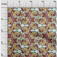 thumbnail image 1 of oneOone Silk Tabby Fabric Leaves & Floral Block Fabric Prints By Yard 42 Inch Wide, 1 of 4