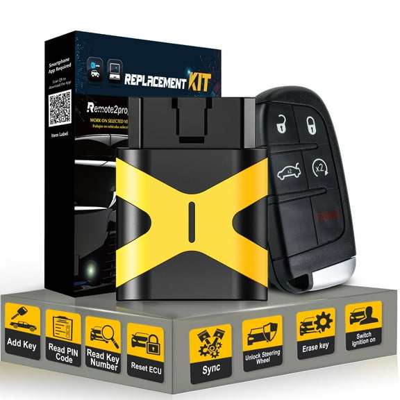 Simple and Safe Self Programming Smart Car Key Control/Bluetooth and Keyless Entry Remote Replacement for Dodge/Challenger/Charger/Chr-ysler with FCC: M3N-40821302