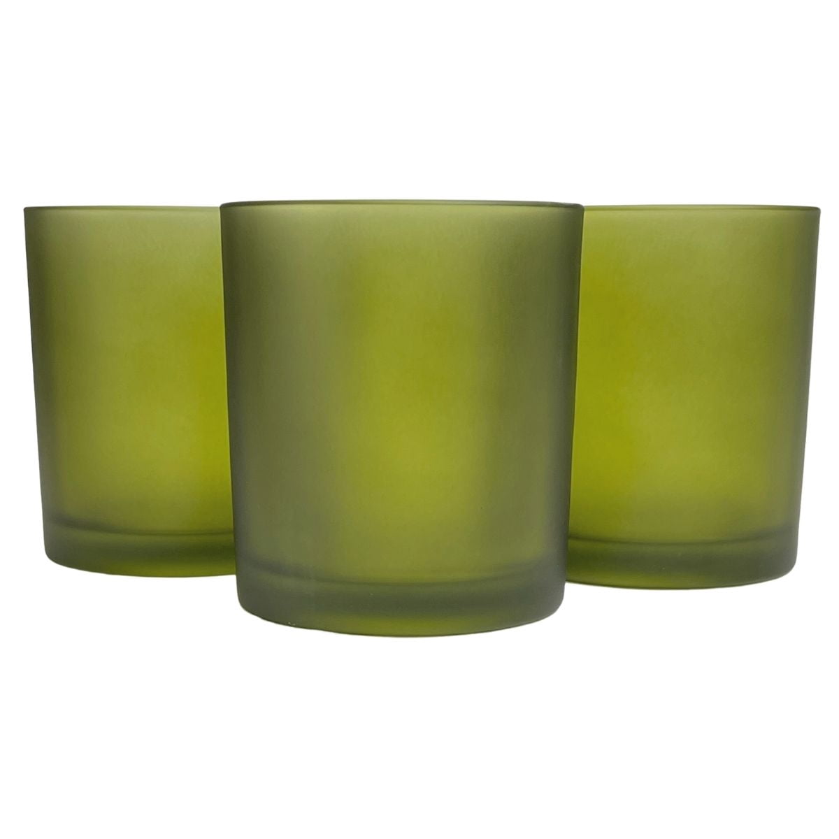 14 oz. Havana Frosted Emerald Empty Candle making Jar candle vessels for DIY candle-making projects (Box of 12) FREE SHIPPING