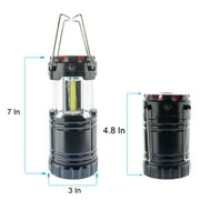Collapsible Camping Lantern Flashlight COB LED Emergency Light - Magnetic Base, Flashlight, RED SOS & Emergency Light, Handle & Hanging Hook