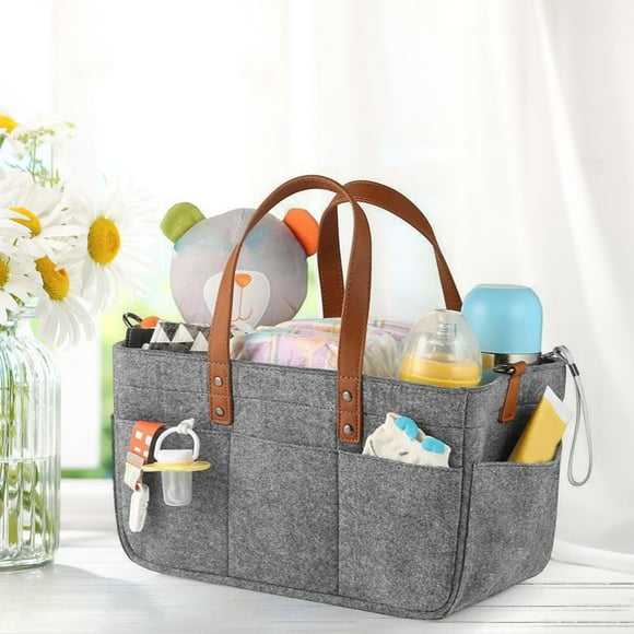 Bolsa de pañales perfecl para bebé de gran capacidad Gris oscuro