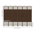 thumbnail image 3 of HOMCOM 5.6ft Folding Room Divider, Freestanding Privacy Screen, Brown, 3 of 10