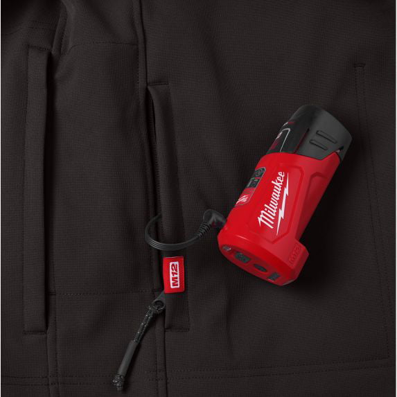 Milwaukee 204B-21XL M12 12V Heated Toughshell Jacket Kit Black (XLarge)  with 3Ah Lithium-Ion Battery & Charger