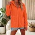 thumbnail image 5 of NinXxx Women's Casual Zip Up Hoodie with Pockets Lightweight Soft Daily Orange XL, 5 of 7