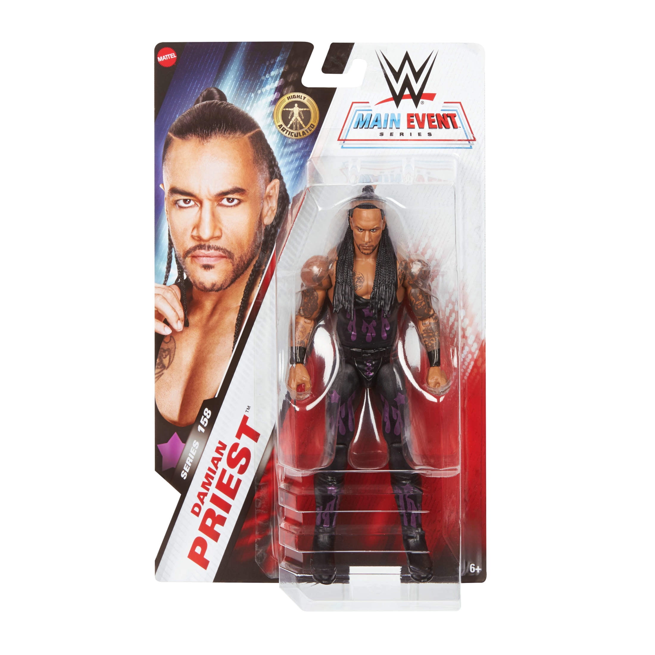 WWE Damian Priest Action Figure, Main Event Series #158, 6-inch Collectible with Articulation
