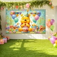 thumbnail image 3 of Winnie the Pooh Happy Birthday Theme Party Birthday Background - For birthday celebrations and party decorations, birthday party decorations, colorful mix, 3 of 8