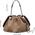 thumbnail image 5 of SPEKSEE Suede Bag for Woman Faux Suede Large Satchel Crossbody Tote Purse Drawstring Vintage Fall Winter Hobo Handbag, 5 of 9