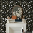 thumbnail image 2 of Abyssaly black gold floral Wallpaper, 17.3" x 118" Peel and Stick Wallpaper Self-Adhesive Removable Contact Paper for Cabinets, Home Decoration, Wall Covering, Antique Furniture Renovation, 2 of 9