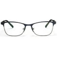 thumbnail image 3 of Tango Optics Cateye Metal Eyeglasses Frame Luxe RX Stainless Steel Jocelyn Burnell Blue For Prescription Lens -, 3 of 7