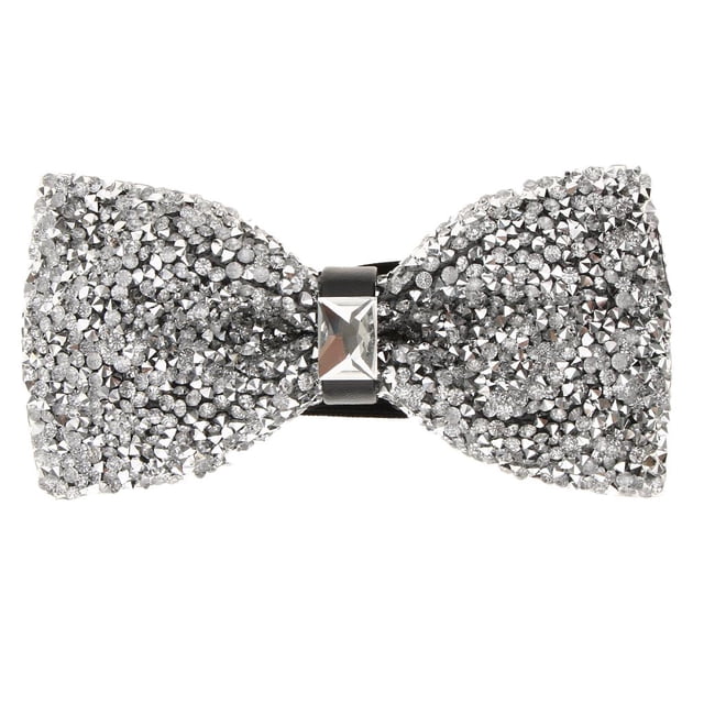 Nœud Papillon en Strass Cristal Brillant pour Hommes, Ajustable