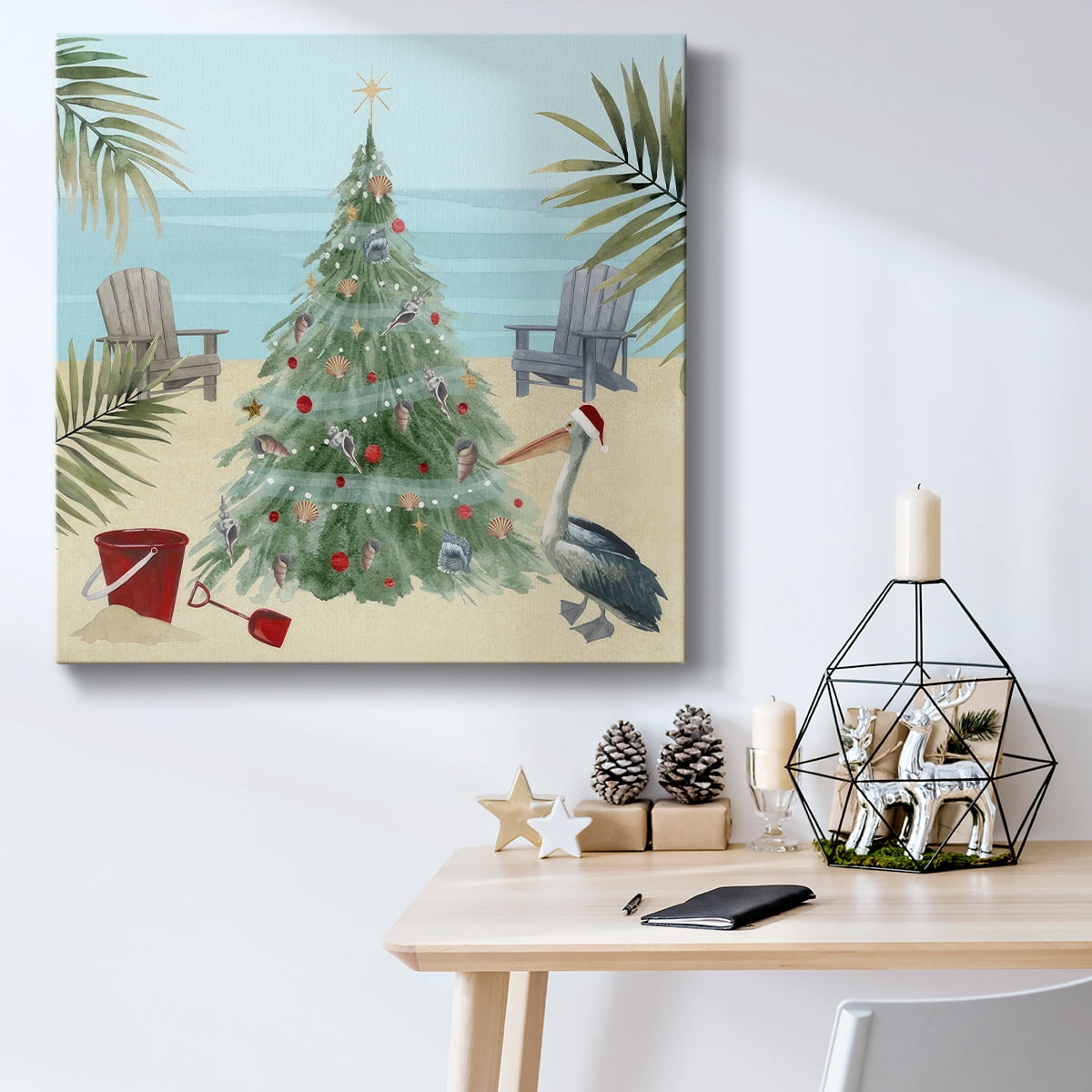 Merry Coastal Christmas I- Gallery Wrapped Canvas