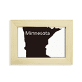 thumbnail image 1 of Escritorio de madera Arte Pintura Minnesota Latina usa mapa silueta 5x7 pulgadas marco de foto, 1 of 4