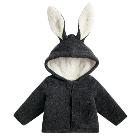 

Toimothcn Toddler Boys Girls Jackets Simple Solid Color Hooded Coat Jacket With Cartoon Deer Ears Warm Thickened Fleeced Zipper Up Casual Outwear With Pockets Pullover Loose Fit