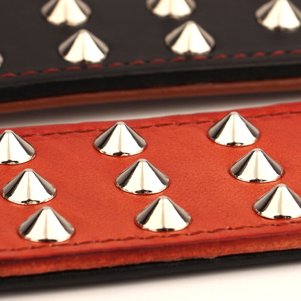 Pet Artist 2 Inch Wide Cool Spiked Studded Leather Dog Collar Heavy Duty For Medium Large Dogs Pitbull German Shepherd