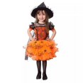 thumbnail image 2 of Vestido de fiesta de Halloween para niña con capa de bruja, disfraz de manga corta con estampado de araña, tutú de encaje y malla hasta la rodilla, 1 a 5 años, 2 of 5