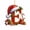 E, variant on JeashCHAT Initial Letter Christmas Ornaments, Red Personalized Christmas Initial Ornaments with Santa Claus, Christmas Tree Decoration Acrylic Hanging Pendant Xmas Gifts