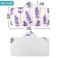 thumbnail image 4 of Yayeee Kids Hooded Towels Toddler Soft Absorbent Beach Bathing Wrap 50" x 23.5", Lavender Pattern, 4 of 5