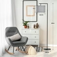 thumbnail image 2 of JURULU Arc Floor Lamp, Modern Standing Lamp with Remote Control, Including 4 Color Temperature 9W LED Bulbs, 350º Adjustable Linen Lampshade, Ideal for Living Room, Bedroom, Office, 2 of 11