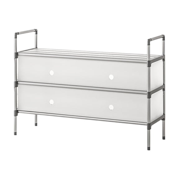 Leodye 1PCS Multi Layer Dust Proof Stackable Shoe Rack Sturdy Metal and Plastic Storage Rack for Closets Bedrooms and Hallways -23.6*10.2*23IN