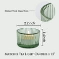 thumbnail image 4 of HofferRuffer Glass Tealight Candle Holders Set of 12, Cute Votive Candle Holder for Table Centerpieces, Party, Wedding and Home Decor (2.2'' x 1.4'', Green), 4 of 7