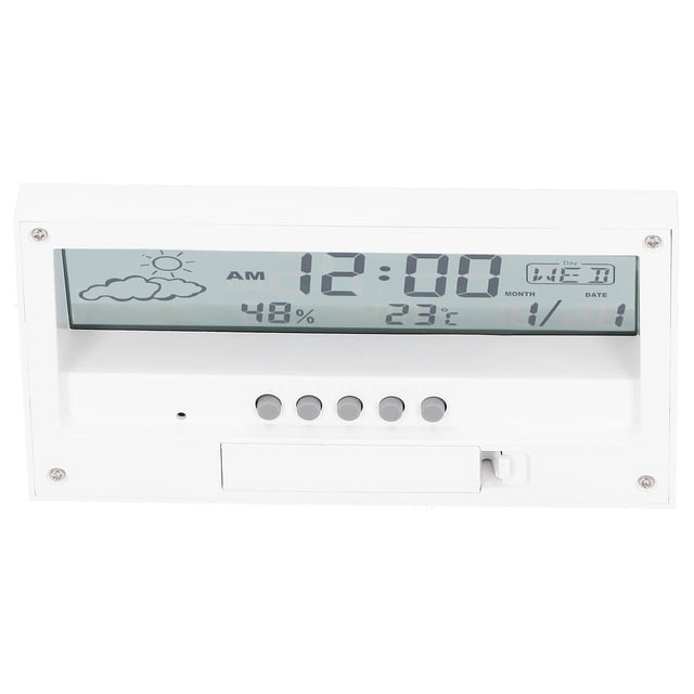 Reloj digital, reloj despertador electrónico multifunción, reloj despertador con temperatura y humedad, diseño aerodinámico