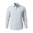 thumbnail image 4 of Ceisia Men's Slim Fit Long Sleeve Striped Button-Down Shirt Casual Summer Beach Top White XXL Gifts, 4 of 5