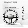 thumbnail image 5 of Jeiento Golf Ball Print Golf Cart Steering Wheel Covers White 14 Inch Steering Wheel Cover Lightweight Stretchable Golf Cart Wheel Covers Auto Interior Protector Golf Cart Accessory, 5 of 7