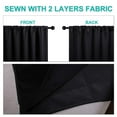 thumbnail image 6 of NICETOWN 100% Blackout Curtains for Bedroom with Black Liner, 2 Layers Full Blackout Insulated Noise Reducing Drapes Rod Pocket Energy Saving Window Curtains,42"x63", Black, Set of 2, 6 of 9