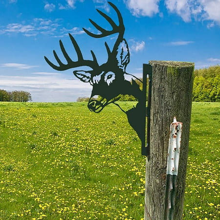 

CFXNMZGR Home Decorations Farm Peeping Animals Cattle Metal Art Outdoor Outdoor Garden Pendant