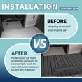 thumbnail image 4 of Unique Bargains Flat Face Cargo Liner Rear Trunk Mat Trunk Cargo Luggage Boot Tray Mat Vertical Stripes Pattern for Toyota Prius 2023-2024 Anti-Slip, 4 of 7