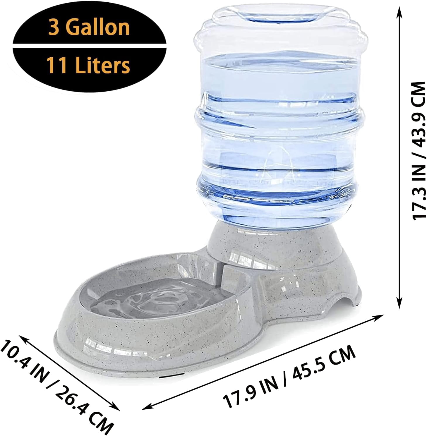 Dog Water Bowl Dispenser,3 Gallon/ 11L Pet Water Dispenser Station for Large Dogs and Cats,Gravity Automatic Feeder,Large Size Dog Drinking Fountain