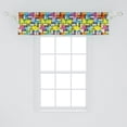 thumbnail image 2 of Ambesonne Colorful Window Valance, Fun Characters Pattern, 42" x 12", Multicolor, 2 of 3