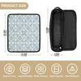 thumbnail image 4 of Hair Tool Organizer Bag with Heat Resistant Mat Removable Travel Storage Case for Hot Air Brushes Curling Irons Symmetrical Floral Pattern, 4 of 8