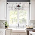 thumbnail image 3 of Farm Plaid Kitchen Curtains and Valances Set, Christmas Tree Plank Rod Pocket Window Valance 18 Inch Window Curtain Panels for Living Room Bedroom Laundry, 27.5x36in, 3 Pieces, 3 of 7