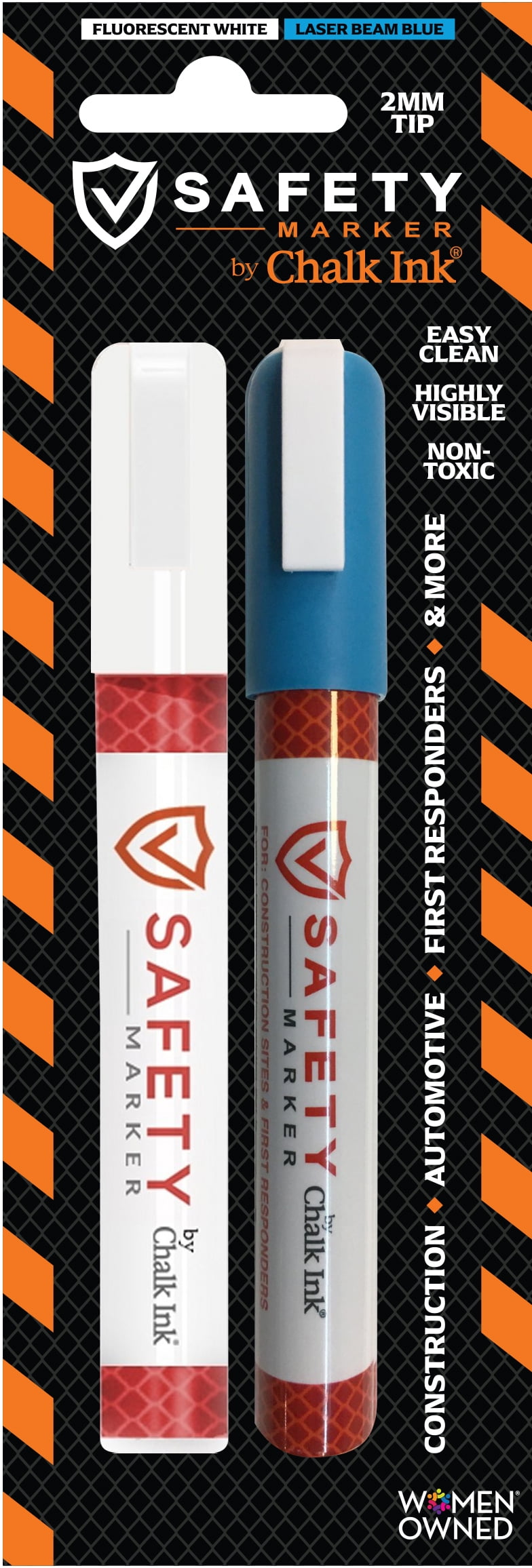 Safety Marker Fluorescent White Fluorescent Laser Blue 2mm Bullet Tip Easy Clean High Visibility Marker