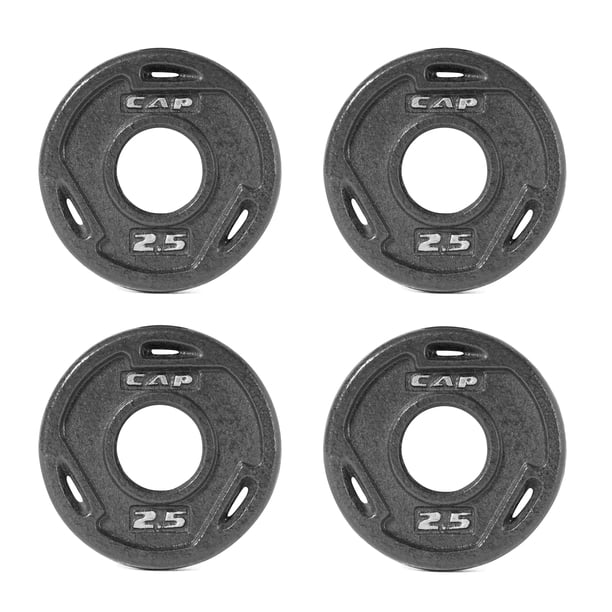 CAP Barbell Black Olympic Grip Plate Set, 2.5 lb x 4