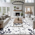 thumbnail image 3 of Area Rug for Living Room, Grey Black Botanical Non-Slip Indoor Large Carpet for Bedroom/Dining Room, Watercolor Spring Floral Summer Leaf Washable Low-Profile Rectangle Floor Runner Rugs - 5 x 8 Ft, 3 of 8