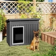 thumbnail image 5 of fazzn Nature Classic Dog House - Wooden Outdoor Shelter with Windproof and Rainproof Sealing and Ventilation, Suitable for Medium to Large Dogs - Black/Grey, 5 of 7