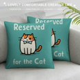 thumbnail image 3 of JEUXUS  Reserved for The Cat Colorful Word Throw Waist Pillow Case Cushion Cover Decor for Sofa Kitty Lover,Cat Lover Gifts, Funny Cat Pillow Cover, Cat Mom Gifts for Women, Gifts Cat Lady, 3 of 5