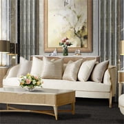 Malibu Crest 100W Sofa - Cloud White/Chardonnay