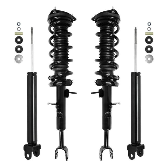 Unity Automotive Front & Rear Complete Strut Assembly Shock Kit Fits 2003-2005 Infiniti G35 Coupe, 4-11393-255110-001