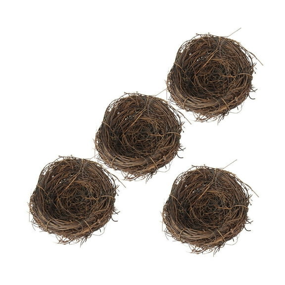 MUSEYA Imitation Bird Nest Decorative Prop with Realistic Appearance for Photography and Home Decor 4pcs