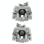 AutoShack Rear New Brake Calipers Assembly with Bracket Set of 2 Driver and Passenger Side Replacement for 2000-2006 VW Golf 2000-2010 Beetle 2007-2010 Golf City 2000-2006 Audi TT 1.8L 2.0L 2.5L FWD