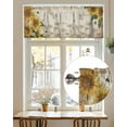 thumbnail image 7 of Yellow Farmhouse Sunflowers Kitchen Valances for Windows Leaves Bee Butterfly Valance Curtains&nbsp; for Kitchen /Living Room/Bedroom/ Bathroom Decor, 42"x12 " ,Rod Pocket 1 Panel,, 7 of 7