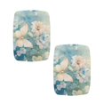 thumbnail image 2 of FOR U DESIGNS Watercolor Butterfly Flower Pattern Stool Covers Rectangle Pack of 2, Anti-Slip Bar Stool Seat Covers Stretch Stool Upholstered Protector Slipcover With Elastic Band, 2 of 9