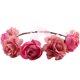thumbnail image 2 of Diadema floral estilo bohemio para mujer y niña, ideal para playa, fiestas y bodas. Rosado, 2 of 9