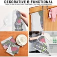 thumbnail image 2 of Rabbit Leaves Flowers Kitchen Dish Towels Set of 6 Absorbent Hand Towels, Lint-Free 18"x28" Happy Easter Fast Drying Hanging Dishcloths for Cooking Baking Home Clean, 2 of 5